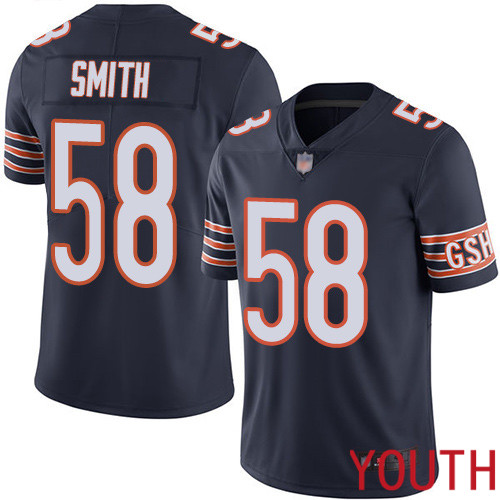Chicago Bears Limited Navy Blue Youth Roquan Smith Home Jersey NFL Football 58 Vapor Untouchable